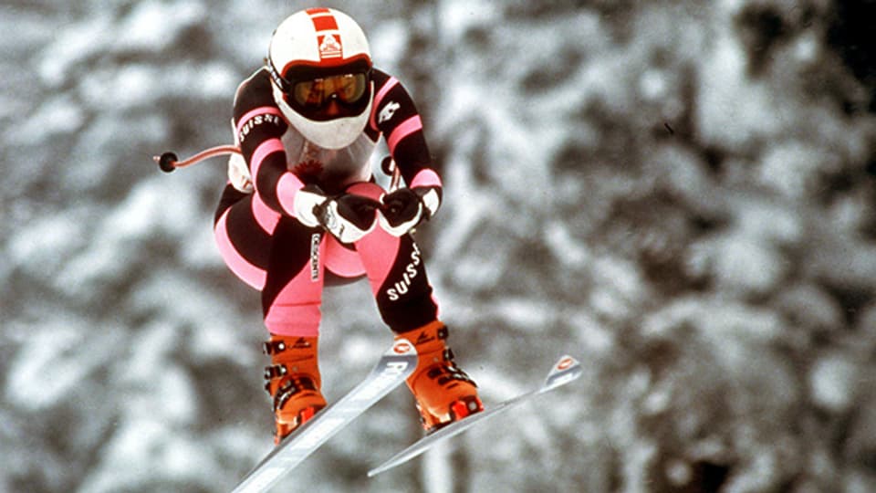 1984 holt Michela Figini an den Olympischen Spielen in Sarajevo überraschend Gold.