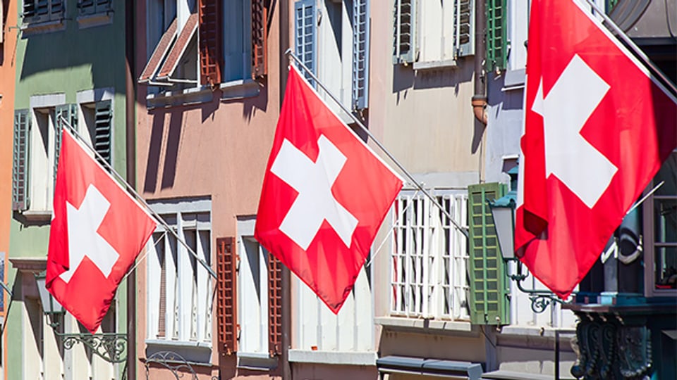 Zum Nationalfeiertag wird die Schweiz wiederum beflaggt.