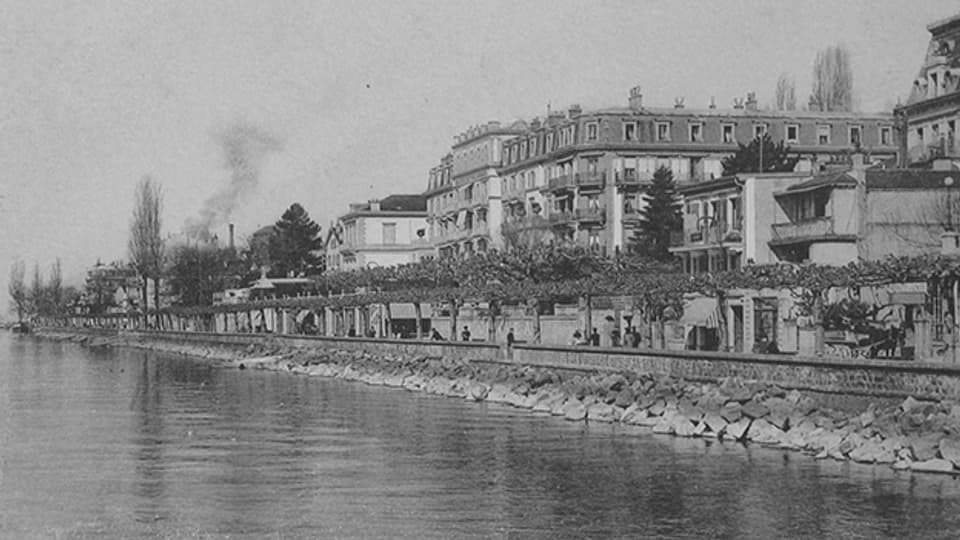 Historische Aufnahme von Vevey um 1908.