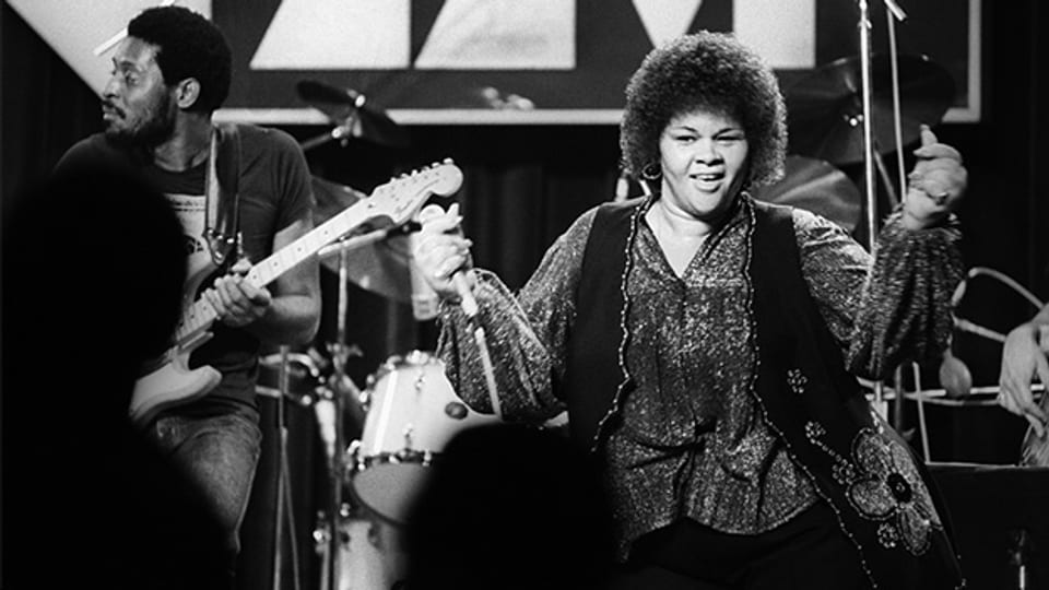 Die amerikanische Sängerin Etta James (1938-2012) 1978 während eines Konzerts am Montreux Jazzfestival.