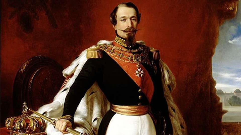 Prinz Charles-Louis-Napoléon Bonaparte, der spätere Kaiser Napoleon III auf einem Gemälde von 1855.