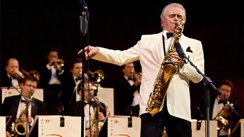 Max Greger im April 2006 während eines Konzerts zu seinem 80. Geburtstag.