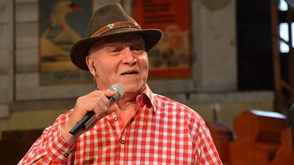 Louis Menar (1939-2014) bei seinem letzten Fernsehauftritt 2014 in der TV-Sendung «Samschtig-Jass».