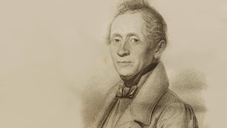 Lyriker und Schriftsteller Joseph Karl Benedikt Freiherr von Eichendorff (1788-1857).