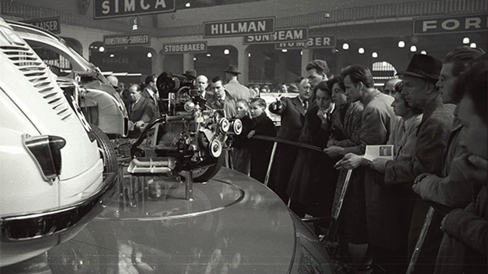 Faszination Auto 1955 am Internationalen Autosalon in Genf.