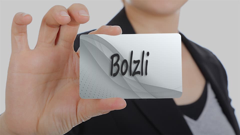 Bolzli ist die Verkleinerungsform von Bolz.