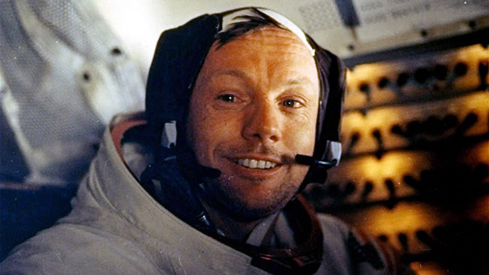 Neil Armstrong (1930-2012) war der erste Mensch, der einen Fuss auf den Mond setzte.