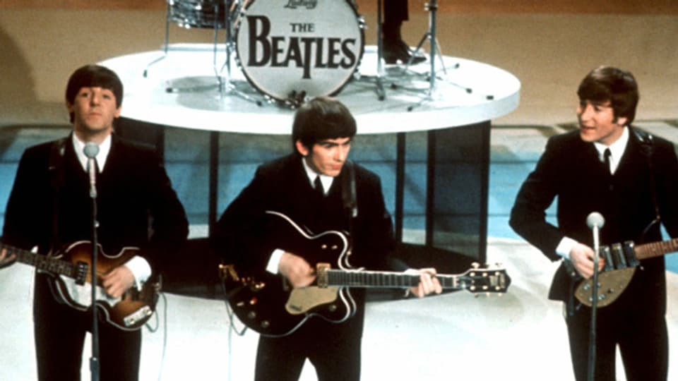 Die Beatles bei der Aufzeichnung der  «Ed Sullivan Show» am 9. Februar 1964 in New York.