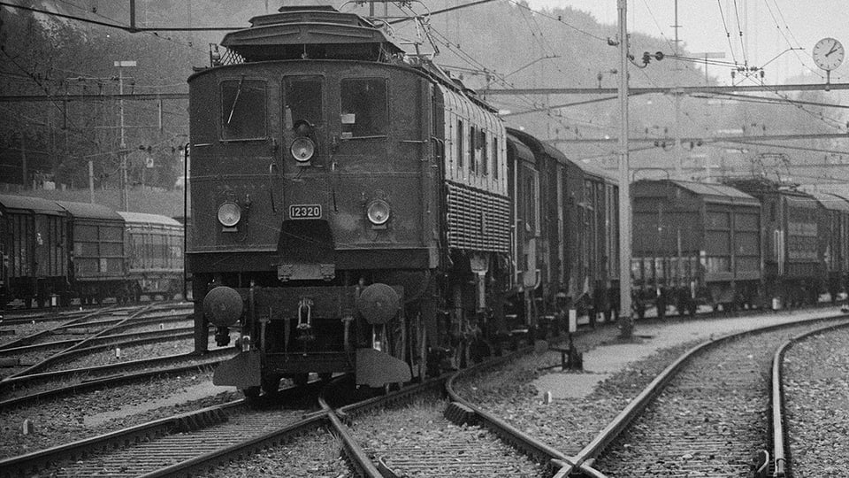 Ein Güterzug von anno 1977.