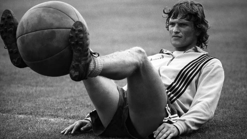Fritz Künzli im August 1973 beim Training des FC Winterthurs.