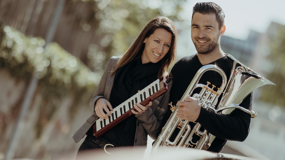 Harmonieren sowohl privat als auch auf der Bühne: Muriel Zeiter und Fabian Bloch als Duo Giovivo.