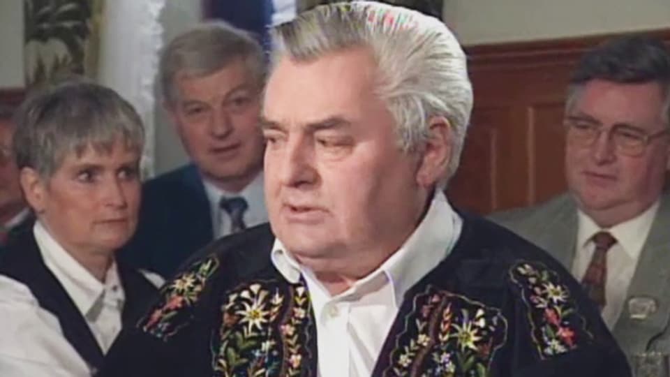 Alois Schilliger zu Gast in einer TV Sendung mit Wysel Gyr 1995.