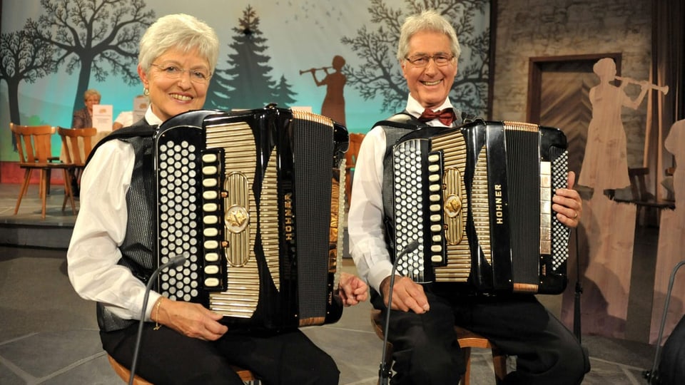 Doris und Willy Näf-Häusermann 2014 in der TV-Sendung «Potzmusig».