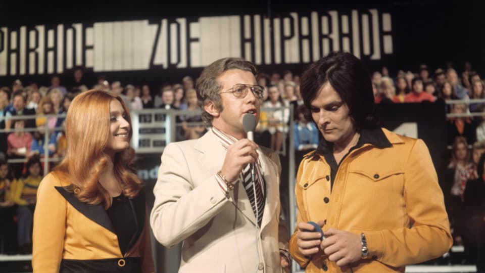 Cindy und Bert in der ZDF Hitparade in einer Aufnahme von 1973.