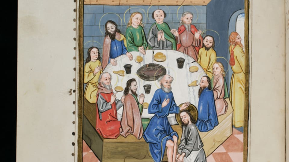 So sah ein feierliches Essen im Mittelalter aus.