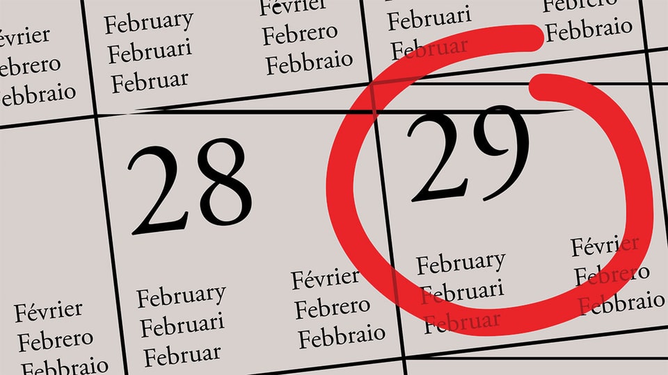 Mit seltenen Ausnahmen gibt es alle vier Jahre mit dem 29. Februar einen Schalttag.