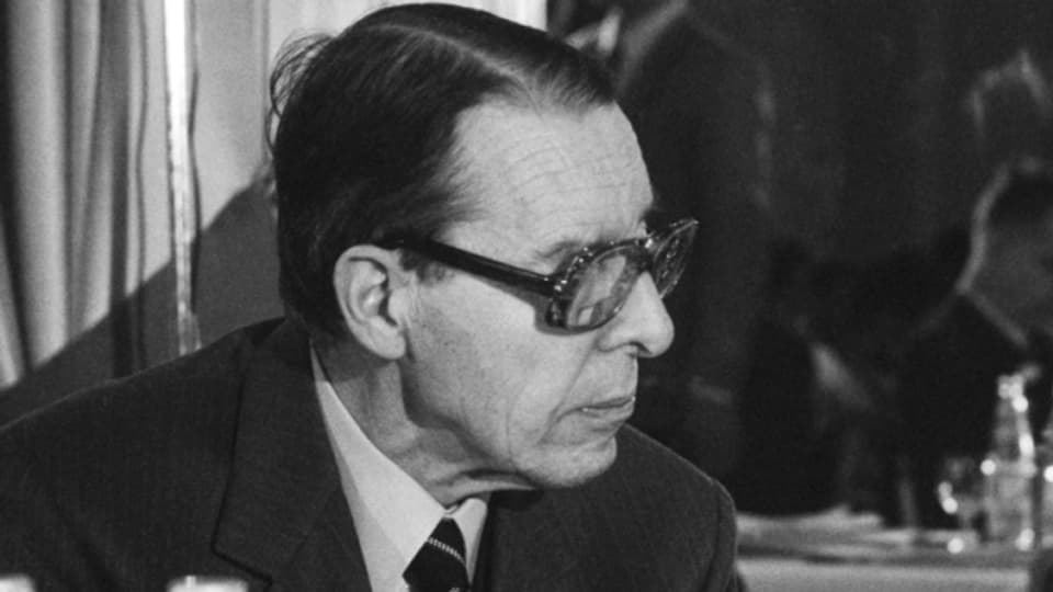 Alt-Bundesrat Hans Peter Tschudi im Jahr 1982.