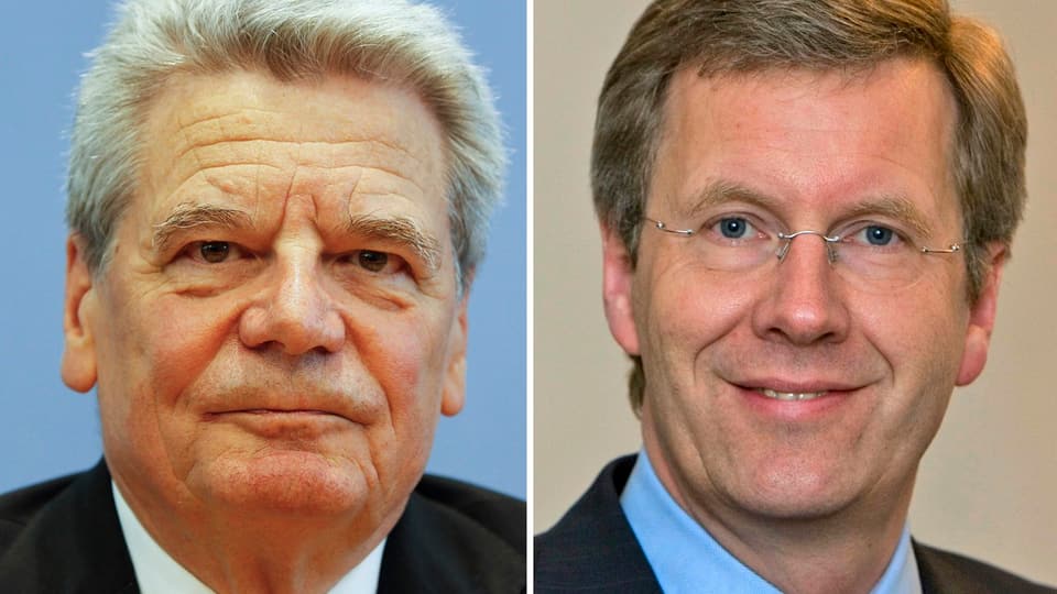 Gauck (links) und Wulff (rechts)