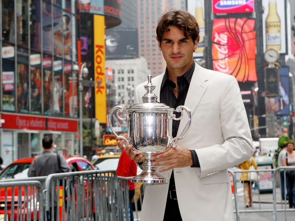 Federer posiert in New York.