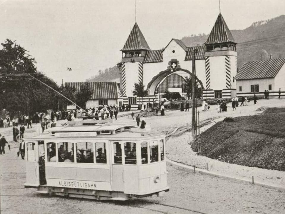 Historische Aufnahme der Albisgüetlibahn