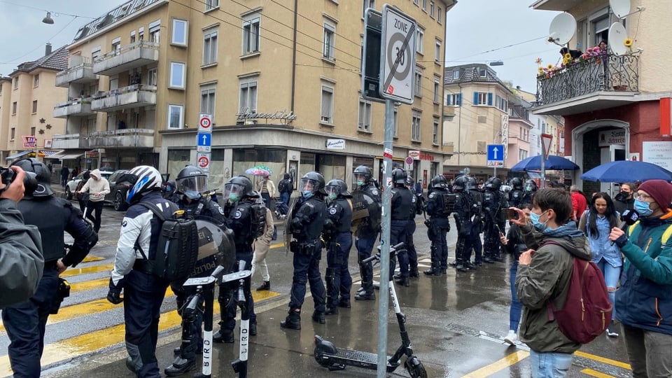 Demonstration zum 1. Mai in Zürich.