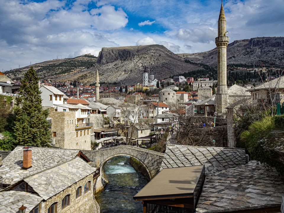 Das mittelalterliche Zentrum von Mostar.