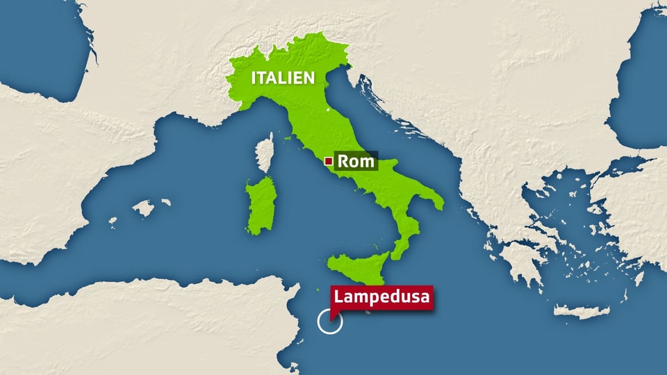 Karte von Italien.