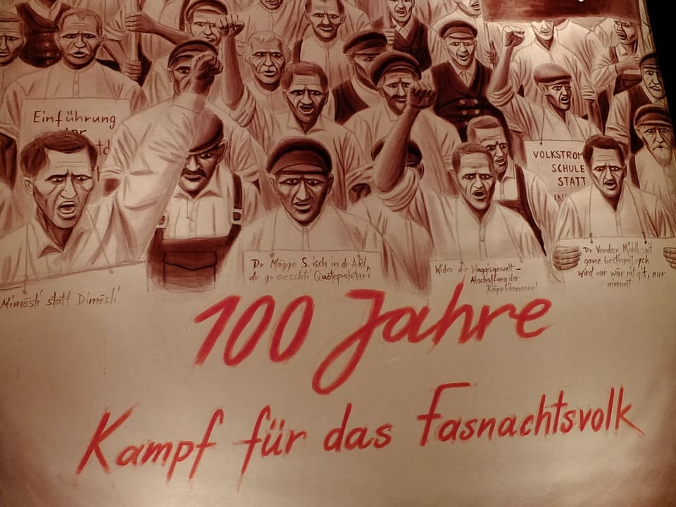 Laterne mit Sujet: 100 Jahre Arbeiterstreik