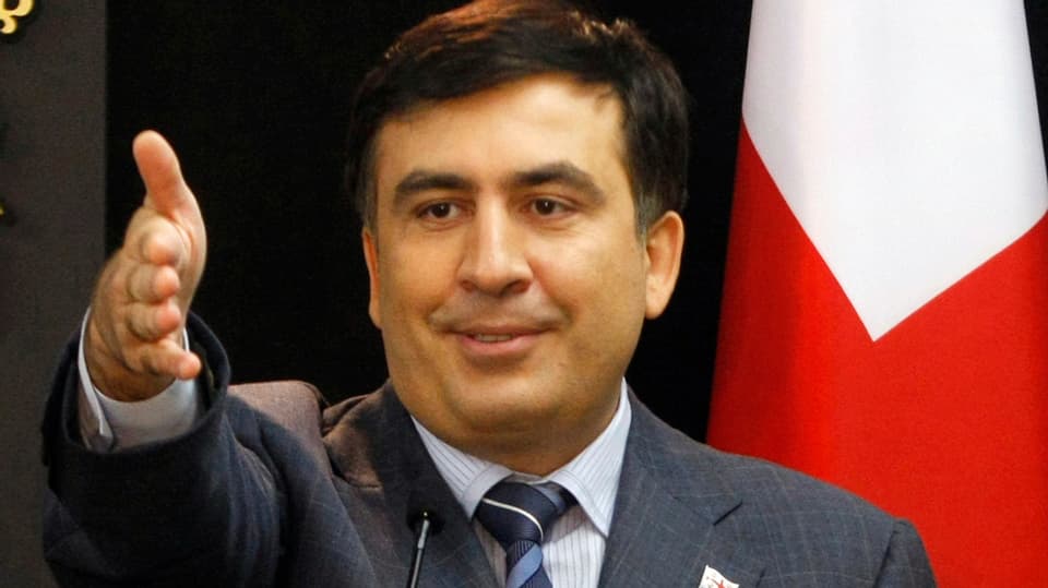 Porträt von Michail Saakaschwili, Georgiens Präsident.