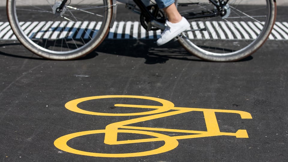 Ein Fahrradweg.
