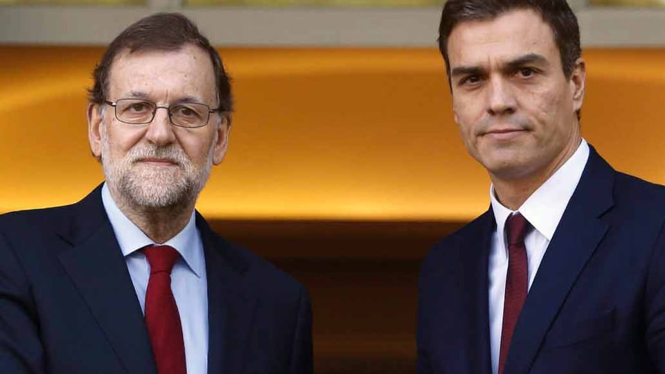 Ministerpräsident Mariano Rajoy und Parteichef der Sozialisten, Pedro Sanchez.
