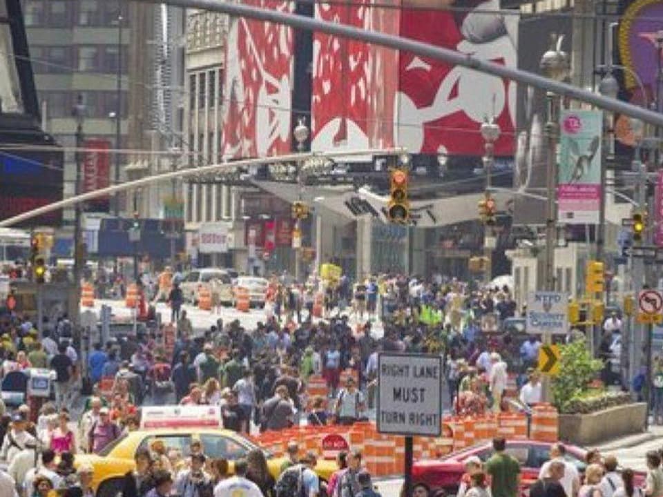So voll war der Times Square zum Zeitpunkt des Geschehens.