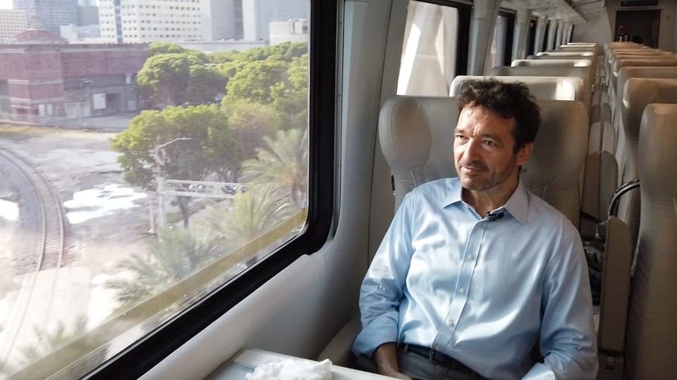 Alfred Mettler im Zug in Miami