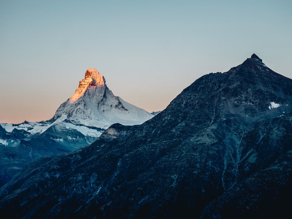 Matterhorn in Morgendämmerung.