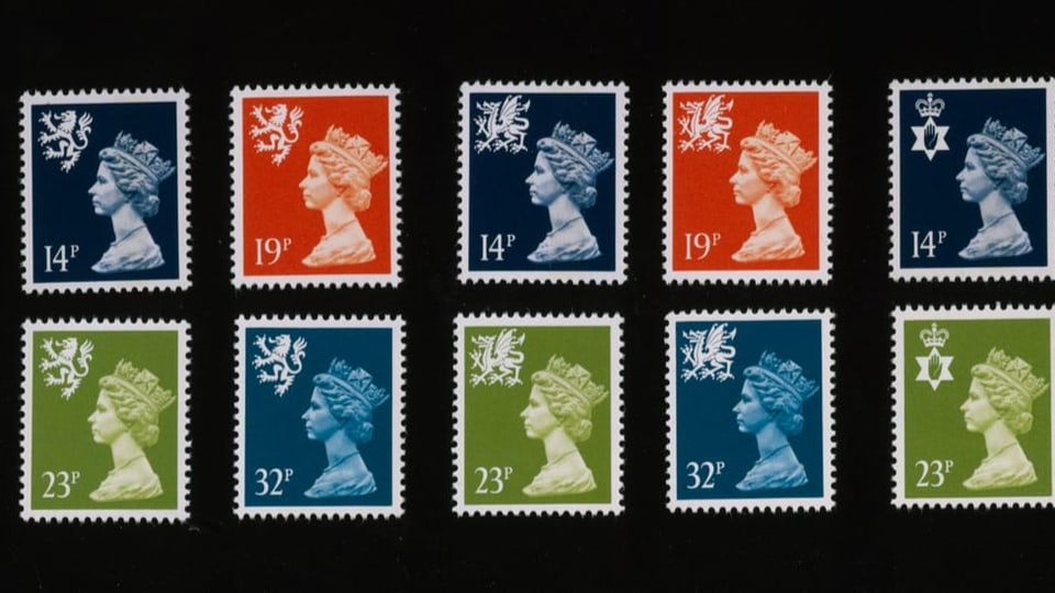 Briefmarke mit Königin Elisabeth ll.