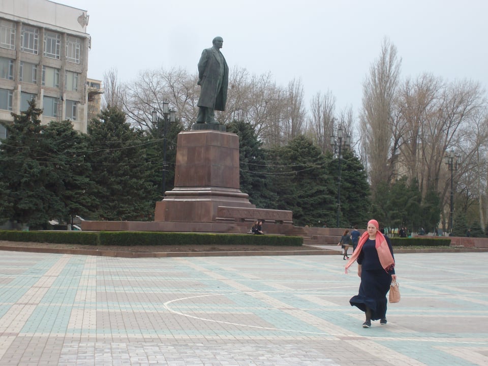 Prominent: Das Lenin-Denkmal im Zentrum der Hauptstadt.