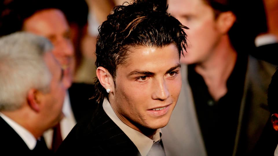Cristiano Ronaldo mit wilder Frisur
