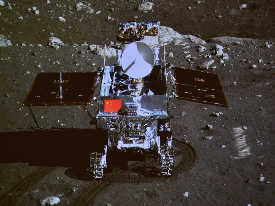 Der chinesische Mondrover Jadehase auf Mission.