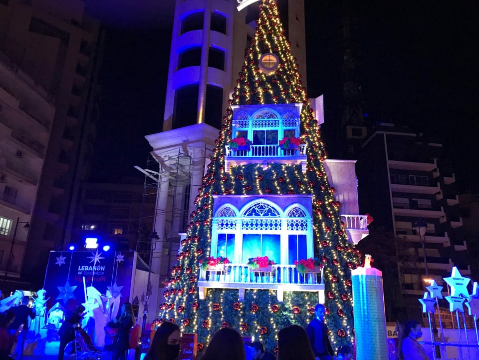 Weihnachtsstimmung in Beirut.
