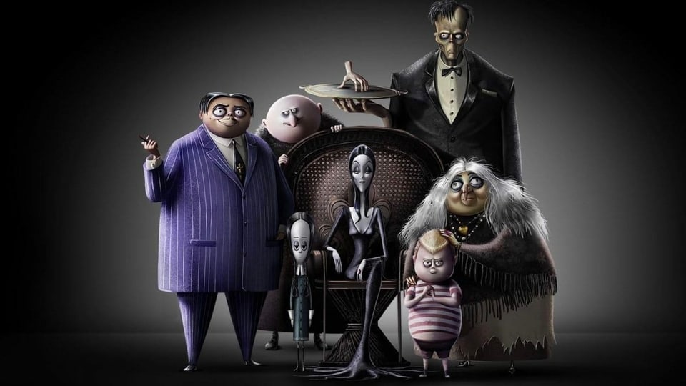 Eine animierte Monster-Familie.