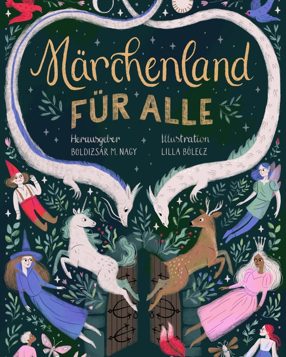 Cover mit Illustrationen des Buches «Märchenland für alle».