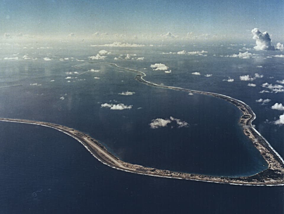 Luftaufnahme des Atolls