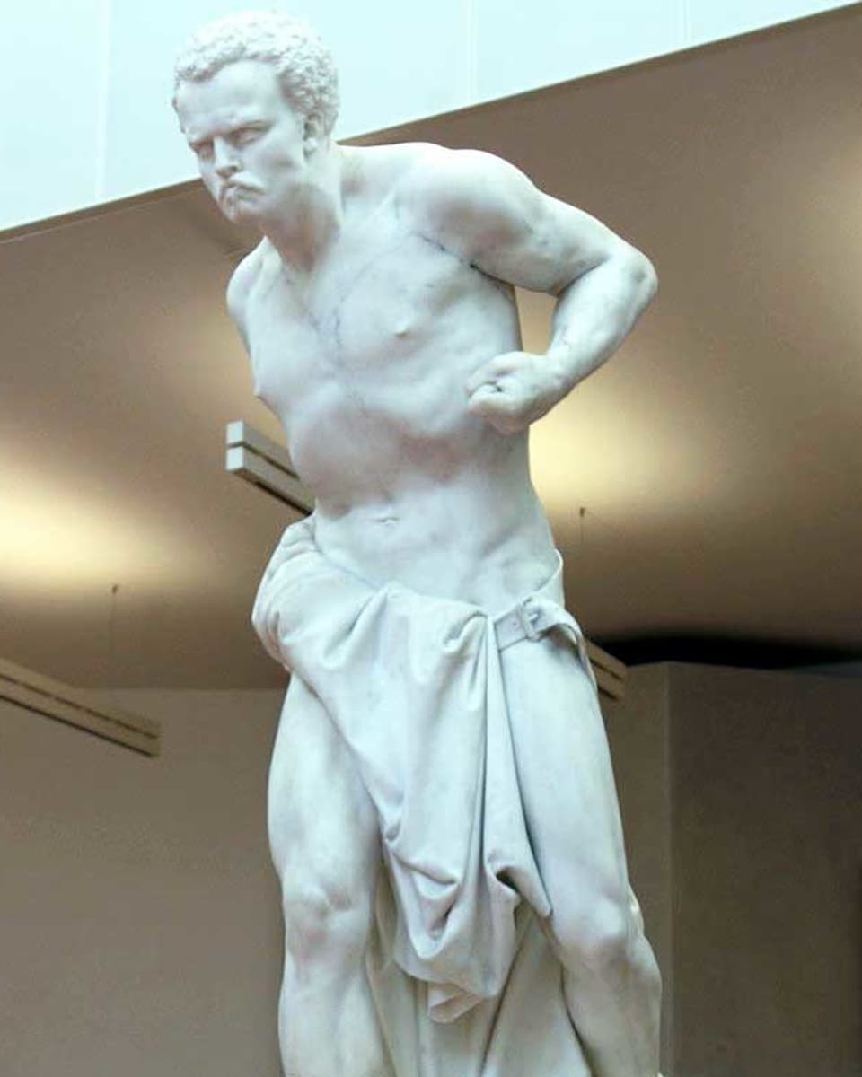 Spartakus aus weissem Marmor im Museum «Vincenzo Vela» in Ligornetto.