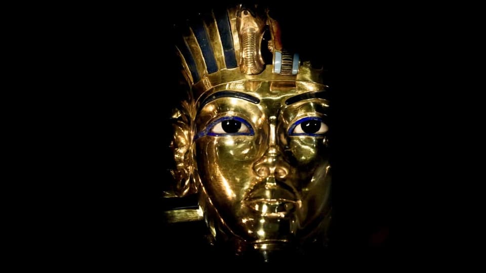 Die goldene Maske des Tutanchamun.