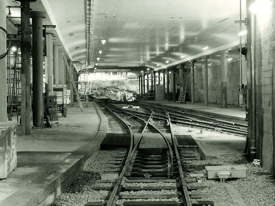 Bahnhof Bern RBS im Bau 1965