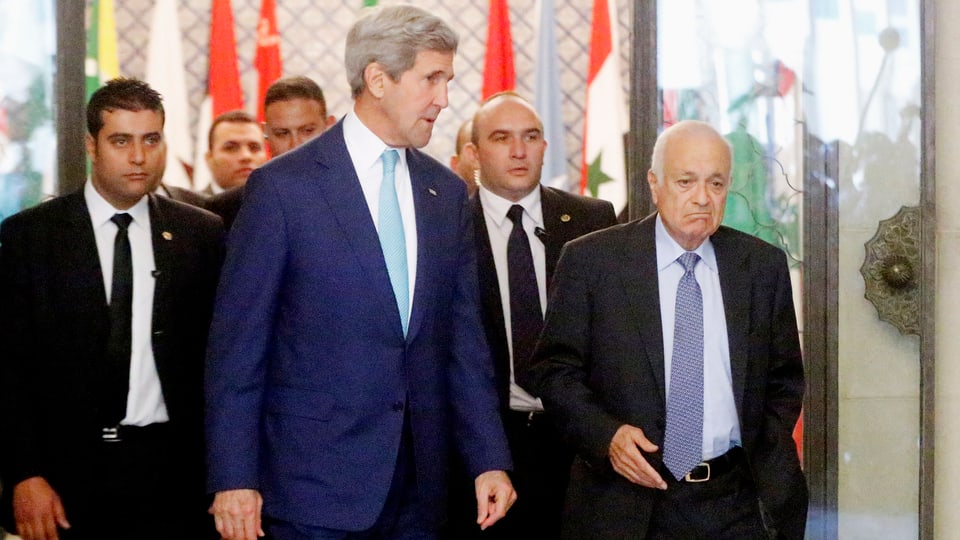 John Kerry und Nabil Elaraby