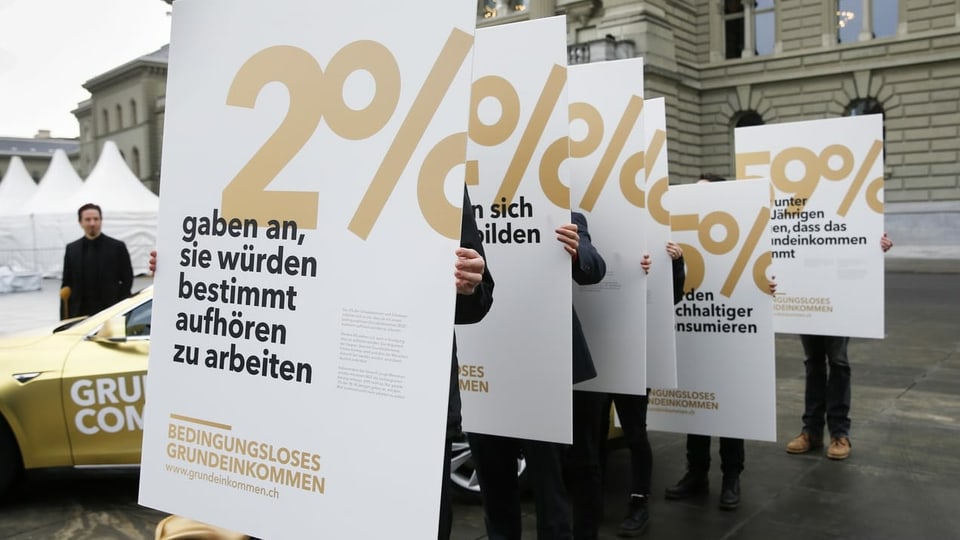 Plakat mit Umfrageerbegnissen.