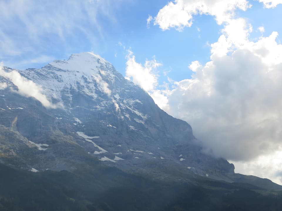 Die Eigernorndwand von Grindelwald aus gesehen. 