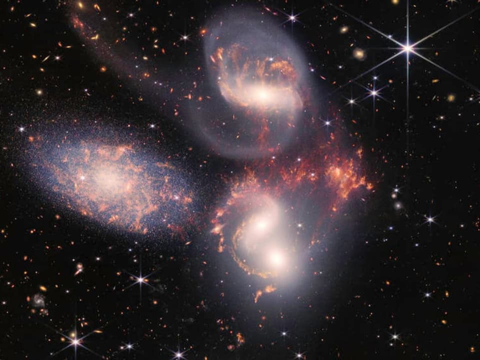 Fünf Galaxien von Stephens Quintet