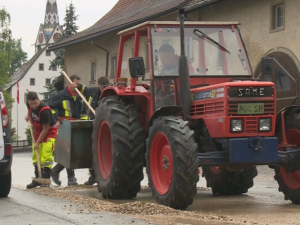 Traktor auf Schlamm